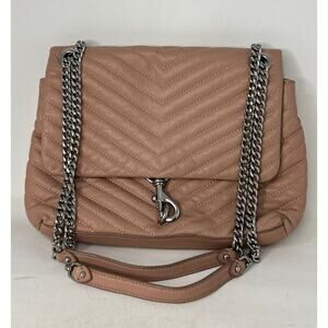 Rebecca Minkoff Edie Flap Shoulder Bag in Doe Pale Pink